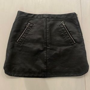 Urban Outfitters (Silence+Noise), Black Leather Miniskirt (High Waist), Size M